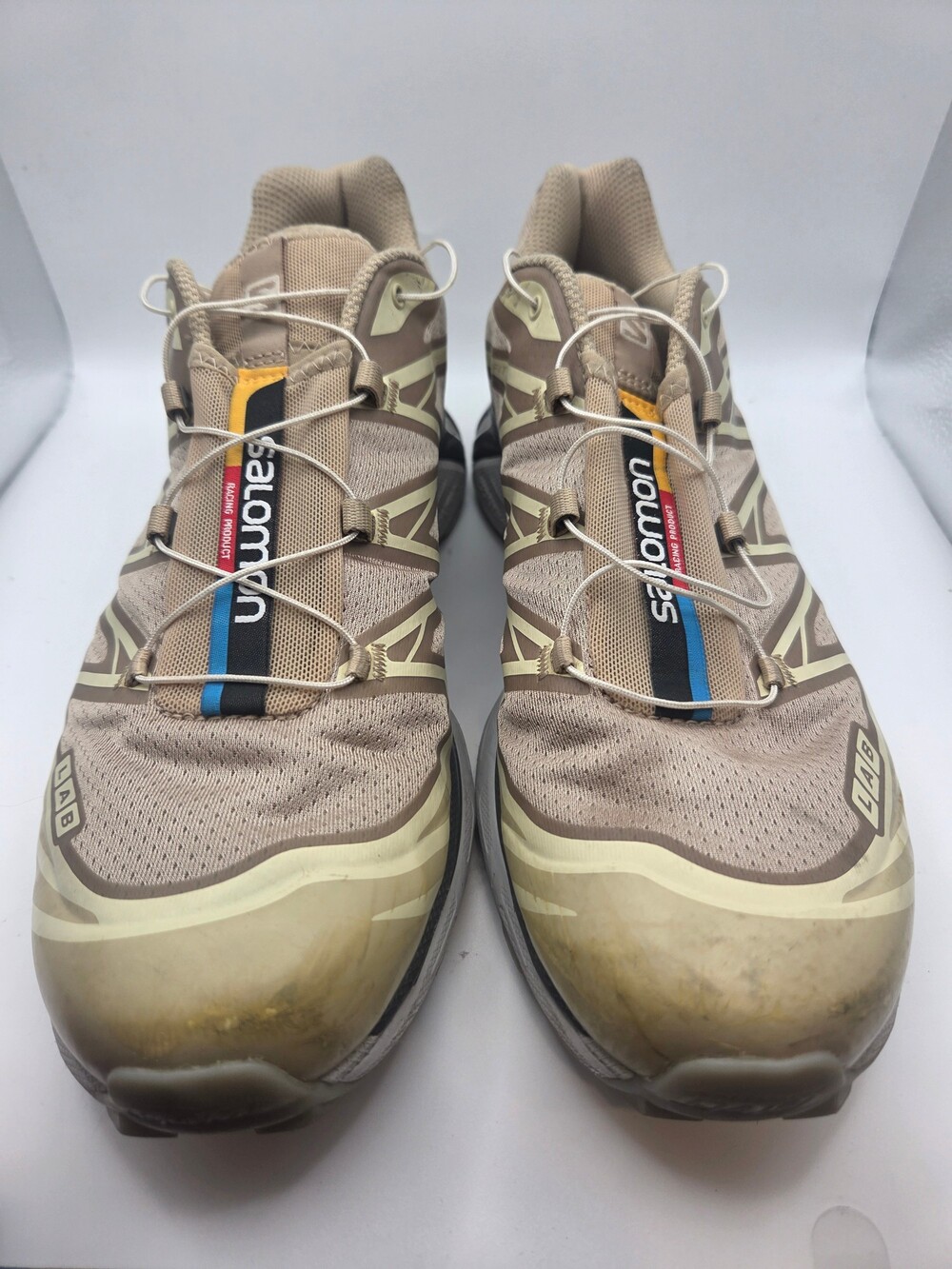Salomon S-LAB XT 6 Soft Ground Trail Running Shoe Size 10 Beige